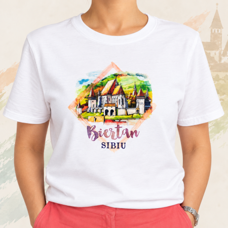 Tricouri suvenir - Tricou din bumbac, suvenir, Biserica Fortificata Biertan