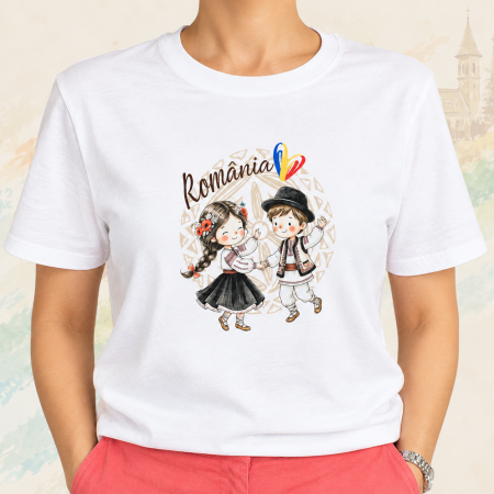 Tricou suvenir Romania - Tricou din bumbac, suvenir, Romanasi, asa cum suntem