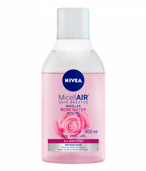 Apa Micelara Bifazica Nivea cu apa de trandafiri , 400ml [1]