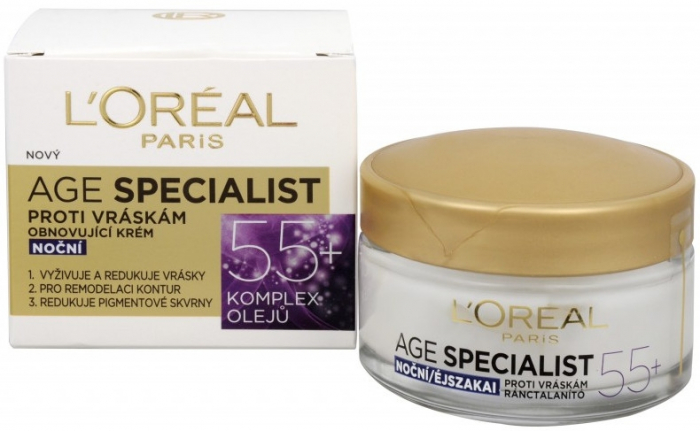 Crema antirid pentru fata L'Oreal Paris Age Specialist 55+ de noapte, 50 ml [1]