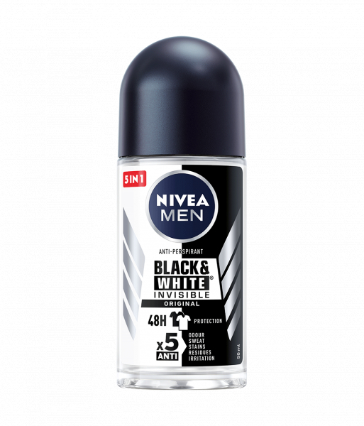 Deodorant Roll-on Antiperspirant Nivea Black & White Invisible Power, 50ml [1]