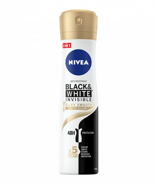Deodorant Spray Antiperspirant Nivea Black & White Invisible Silky Smooth, 150ml [1]
