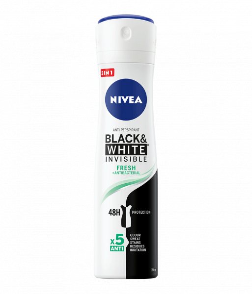 Deodorant Spray Antiperspirant Nivea Black & White Invisible Fresh, 150ml [1]