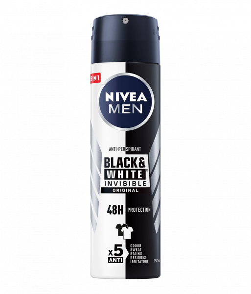 Deodorant Spray Antiperspirant Nivea Black & White Invisible Power 48h, 150ml [1]