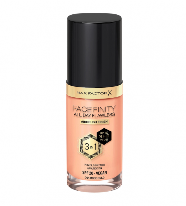Fond de ten Max Factor All Day Flawless Vegan, C64 - Rose Gold, 30ml [1]