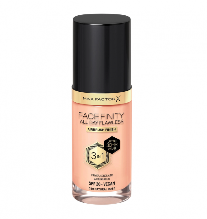 Fond de ten Max Factor All Day Flawless Vegan, C50 - Natural Rose, 30ml [1]