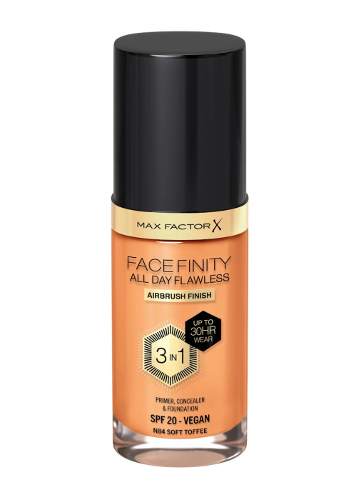 Fond de ten Max Factor All Day Flawless Vegan, N84 - Soft Toffee, 30ml [1]