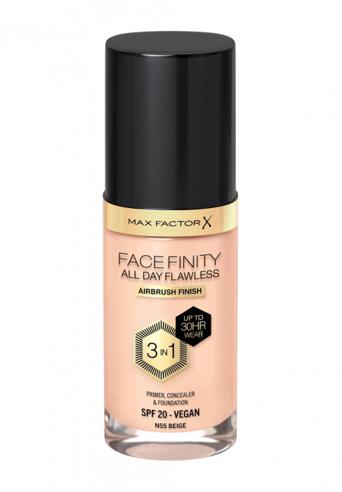 Fond de ten Max Factor All Day Flawless Vegan, N55 - Beige, 30ml [1]