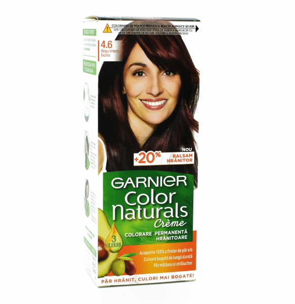 Vopsea de par permanenta Garnier Color Naturals 4.6 Rosu Intens Inchis, 112ml [1]