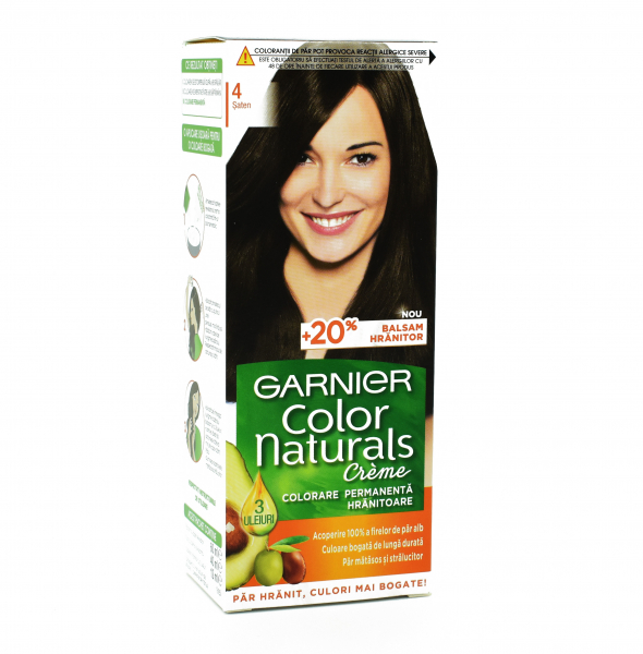 Vopsea de par permanenta Garnier Color Naturals 4 Saten, 112ml [1]
