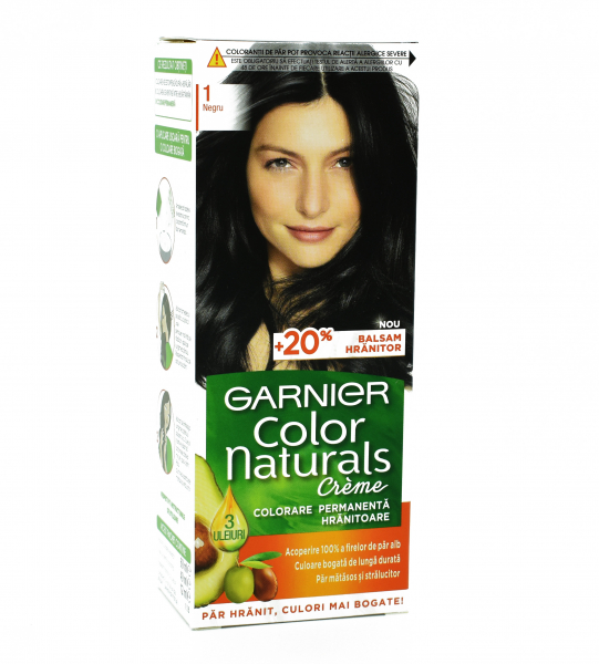 Vopsea de par permanenta Garnier Color Naturals 1 Negru, 112ml [1]