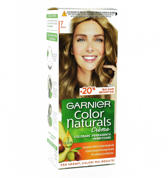 Vopsea de par permanenta Garnier Color Naturals 7 Blond,112ml [1]