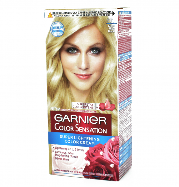 Vopsea de par permanenta Garnier Color Sensation 111 Silver Ultra Blond, 110ml [1]