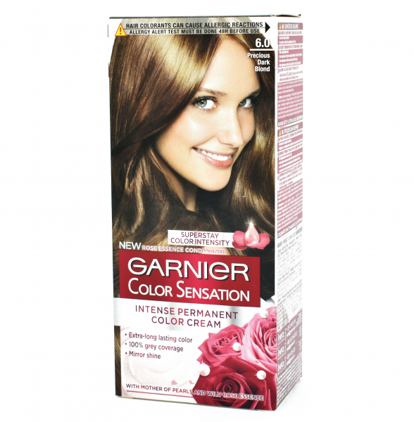 Vopsea de par permanenta Garnier Color Sensation 6.0 Precious Dark Blond, 110ml [1]