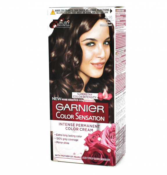 Vopsea de par permanenta Garnier Color Sensation 4.15 Dark Ruby Brown, 110ml [1]
