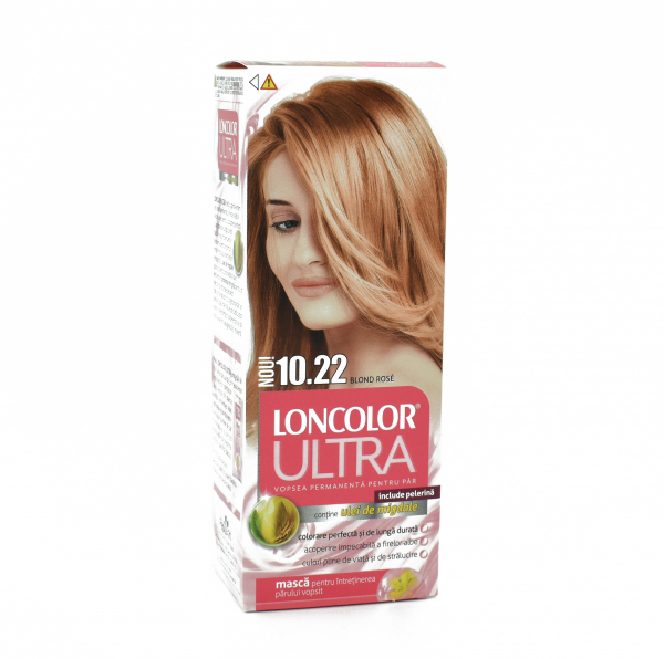 Vopsea de par permanenta Loncolor Ultra 10.22 Blond Rose, 110ml [1]