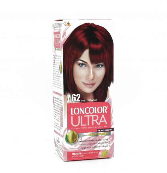 Vopsea de par permanenta Loncolor Ultra 7.62 Rosu Grenadine, 110ml [1]