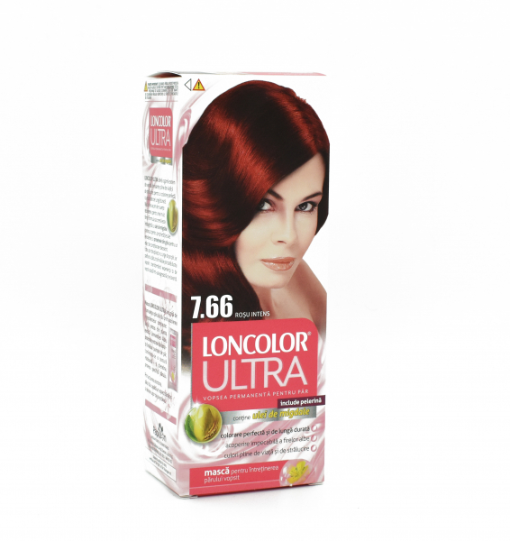 Vopsea de par permanenta Loncolor Ultra 7.66 Rosu Intens, 110ml [1]