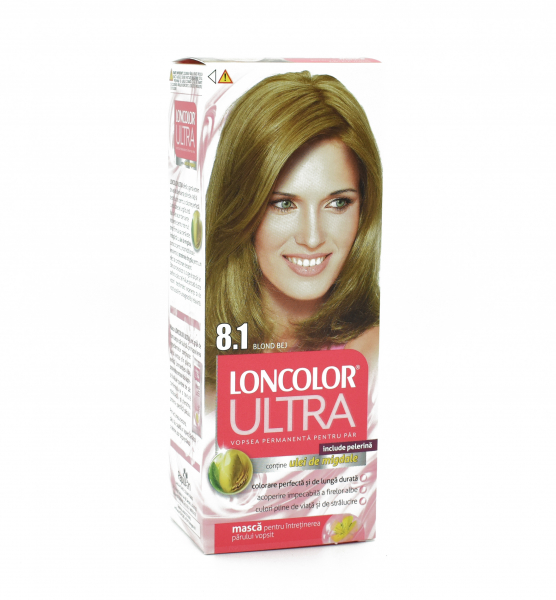 Vopsea de par permanenta Loncolor Ultra 8.1 Blond Bej, 110ml [1]
