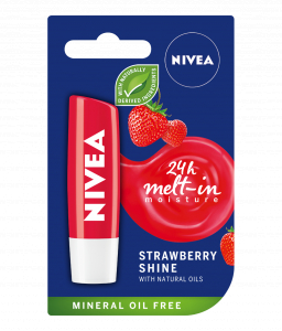 Luciu si Balsam de buze - Balsam de Buze Nivea Lip Care Strawberry Shine, 4.8g