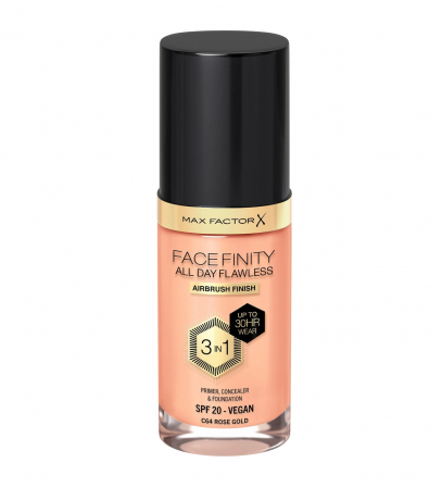 Fond de Ten - Fond de ten Max Factor All Day Flawless Vegan, C64 - Rose Gold, 30ml