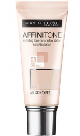 Ingrijire Ten - Fond de ten Maybelline Affinitone 03 - Light Sand Beige, 30ml