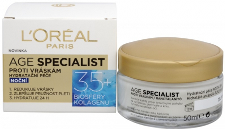 Creme de fata - Crema antirid pentru fata L'Oreal Paris Age Specialist 35+ de noapte, 50 ml