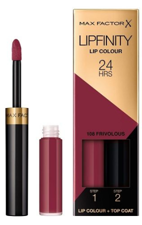 Ruj buze - Max Factor Lipfinity Ruj Rezistent 24H Nuanța 108 Frivolous - Ruj + Balsam