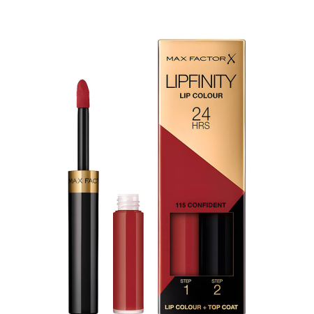 Ruj buze - Max Factor Lipfinity Ruj Rezistent 24H Nuanța 115 Confident - Ruj + Balsam