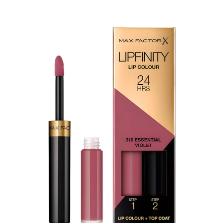 Ruj buze - Max Factor Lipfinity Ruj Rezistent 24H Nuanța 310 Essential Violet - Ruj + Balsam
