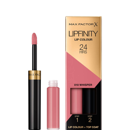 Max Factor Lipfinity 010 Whisper – Ruj Lichid Lungă Durată 24h, Roz Nude Pal [1]