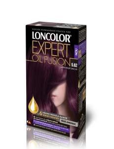 Vopsea de par - Vopsea de par fara amoniac Loncolor Expert Oil Fusion 5.62 Saten Violet Deschis, 100ml