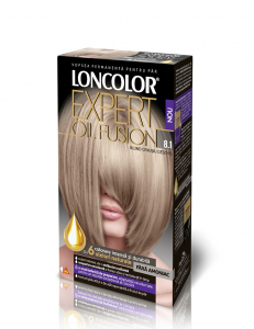 Vopsea de par - Vopsea de par fara amoniac Loncolor Expert Oil Fusion 8.1 Blond Cenusiu Deschis, 100ml