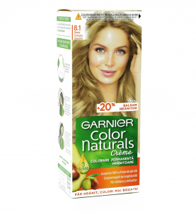 Vopsea de par - Vopsea de par permanenta Garnier Color Naturals 8.1 Blond Cenusiu Deschis,112ml
