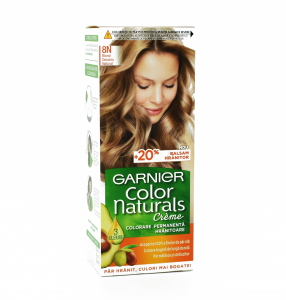 Vopsea de par - Vopsea de par permanenta Garnier Color Naturals 8N Blond Deschis Natural ,112ml