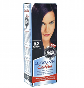 Vopsea de par - Vopsea de par permanenta Gerocossen Color Plus 8.2 Aubergine, 110ml