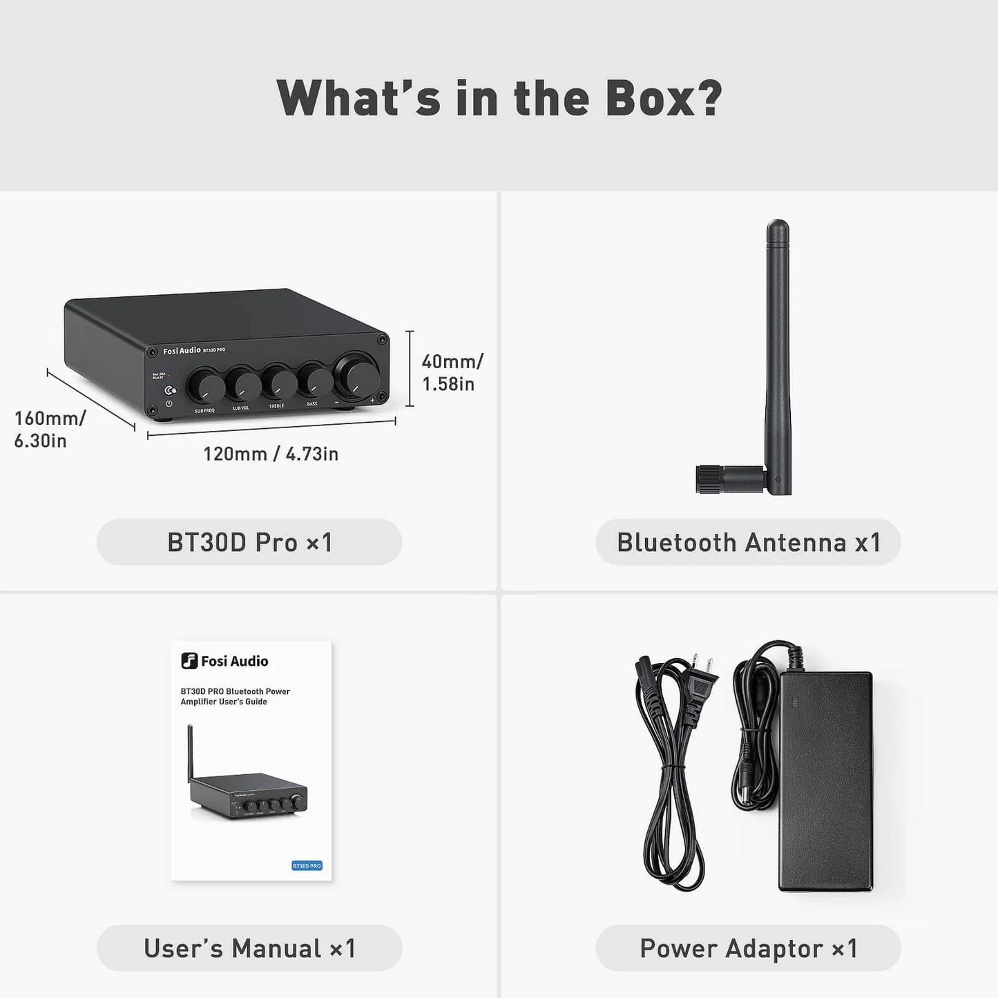 Fosi Audio BT30D PRO - Conținut pachet