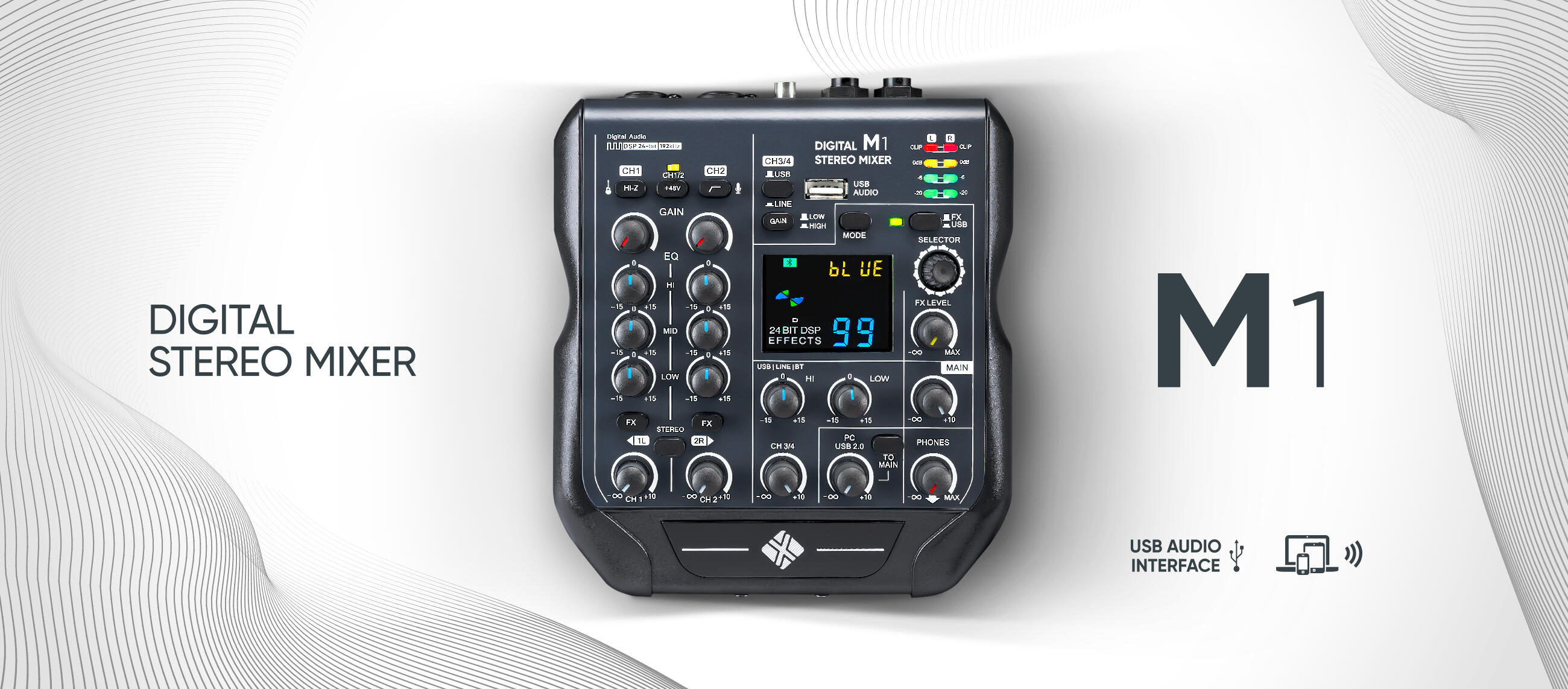 M1 Mixer Audio Digital Stereo