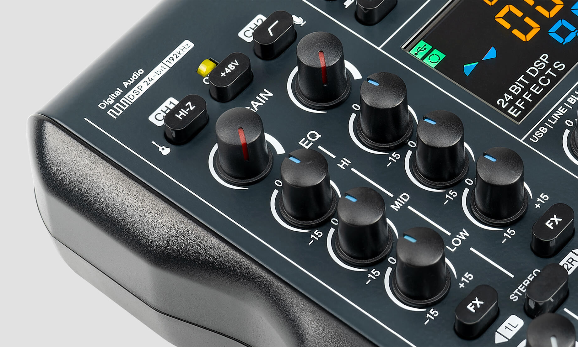 M1 Mixer Audio Digital Stereo - panou de control