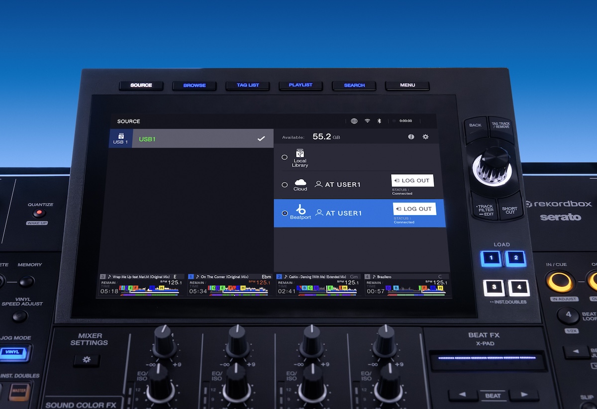 Conectivitate extinsă pe Pioneer DJ XDJ-XZ