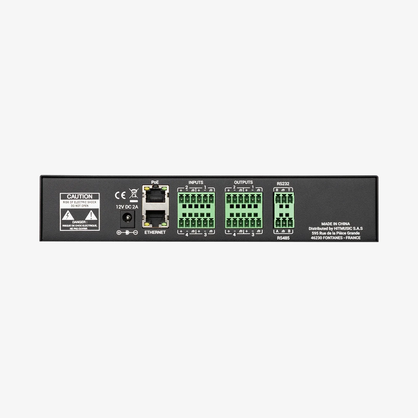 Audiophony Ami04 matrice audio digitală 4x4 cu DSP, PoE, USB, Half-Rack 1U [2]