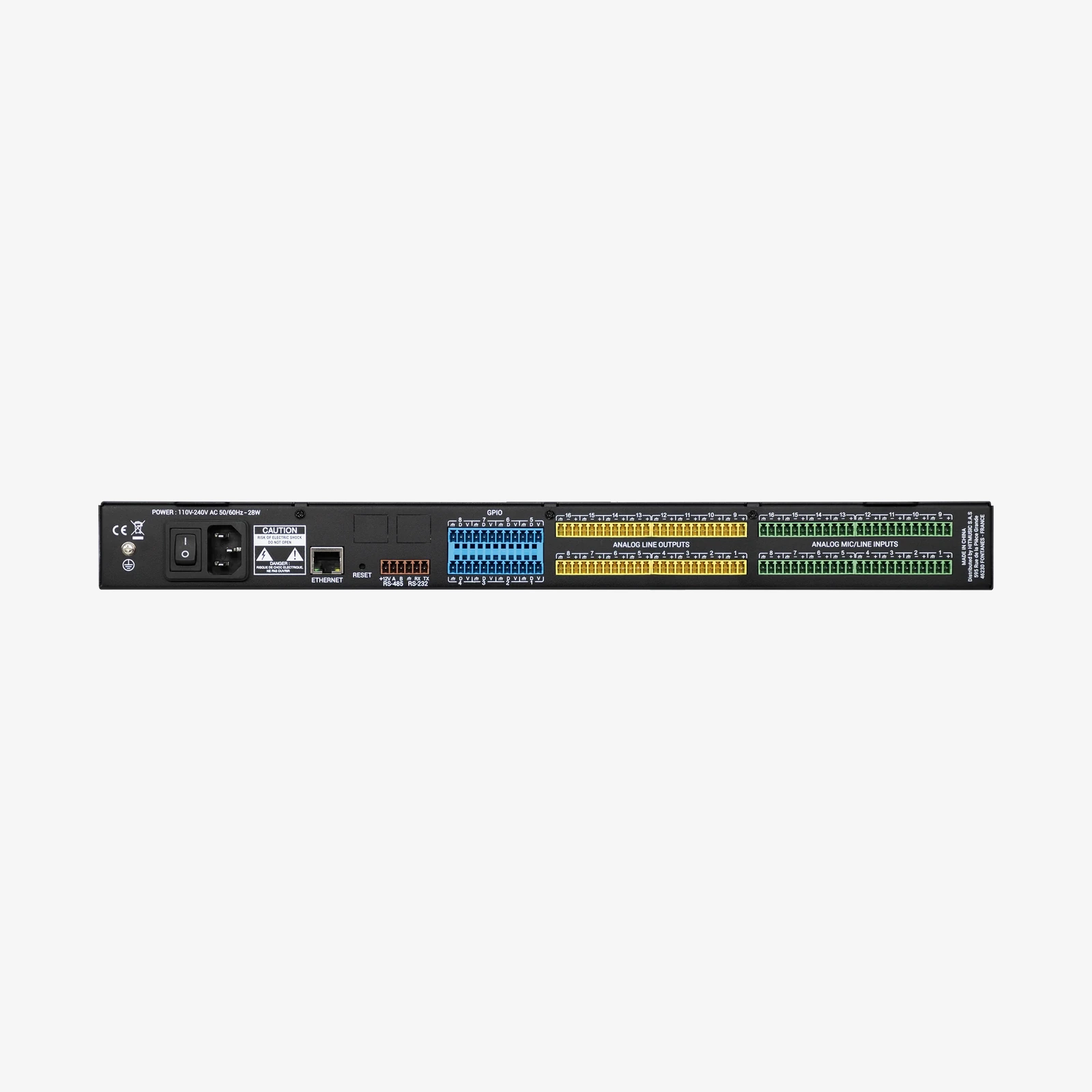 Audiophony Ami16 matrice audio digitală 16x16 cu DSP dual SHARC, 8 GPIO, USB, rack 19” 1U [2]