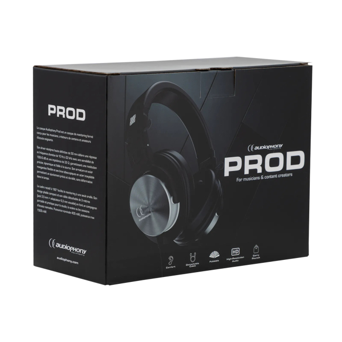 Audiophony PROD căști de monitorizare on-ear cu fir 50mm, pliabile [6]