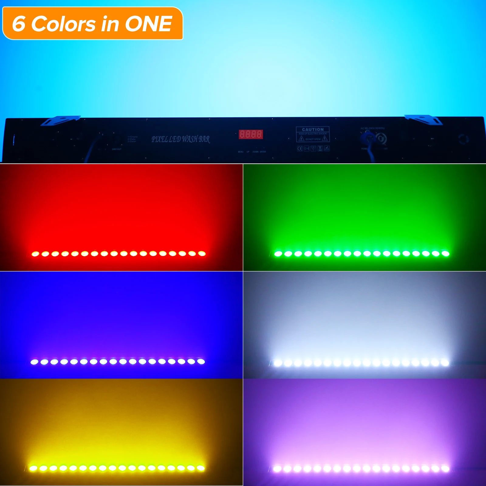 Bara LED 18 x 10W RGBWA+UV cu pixel control [5]