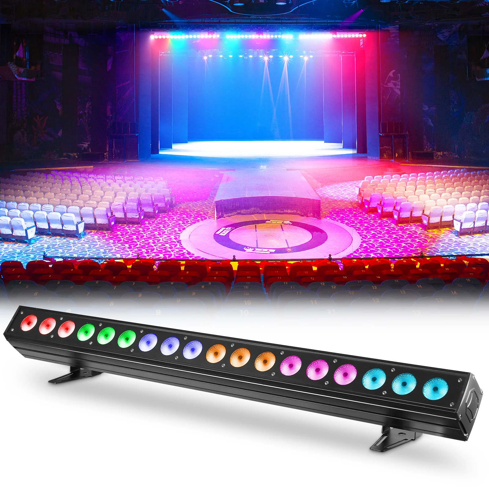 Bara LED 18 x 10W RGBWA+UV cu pixel control [3]