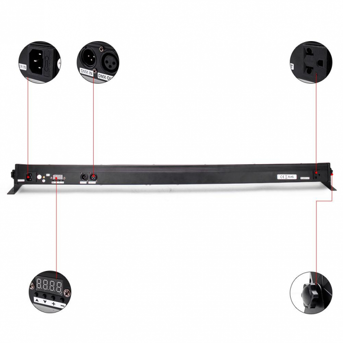 Bara LED 24 x 3W RGB cu telecomanda [5]