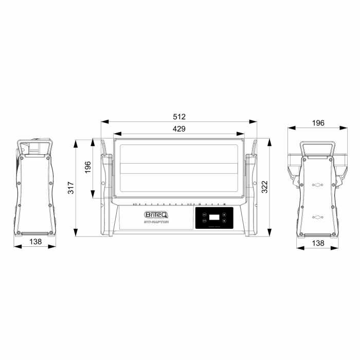 Briteq BTI-Raptor Stoboscop CW si RGB cu Tilt si IP65 [10]