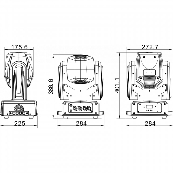 Briteq BT-TRACKER Moving Head Beam 100W lampă Osram [7]