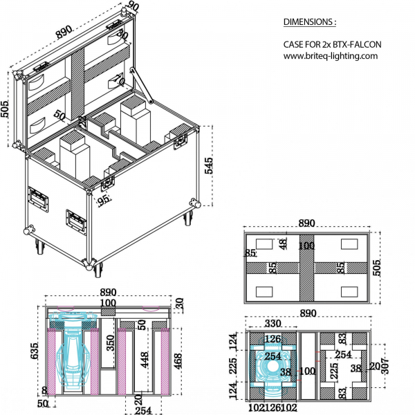 Case Briteq CASE FOR 2x BTX-FALCON [2]