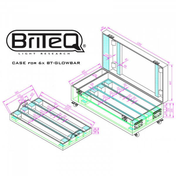 Case Briteq CASE for 8x BT-GLOWBAR [5]